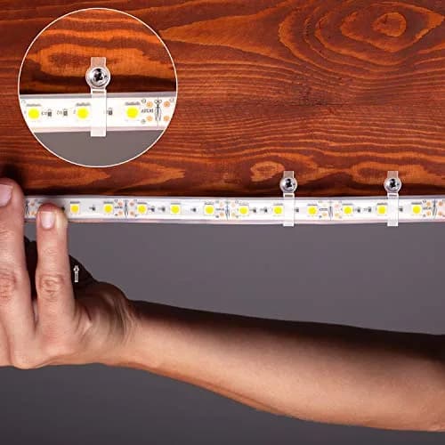 Mudder 200 Pcs LED Strip Light Clips Mounting Brackets | Easy Install, High Temp Resistant, Fire Retardant thumbnail 5