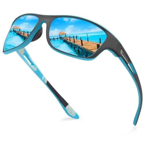 KUGUAOK Polarized Sports Sunglasses for Men Driving Cycling Fishing | UV 100% Protection, Lightweight Fit thumbnail 1