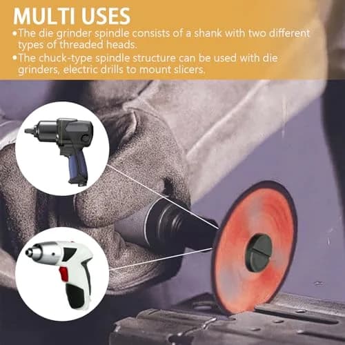 scottchen PRO Mounting Mandrel with 3/8" & 1/4" Arbor Holes for Cut-Off Wheels | 1/4" Shank for Die Grinder Rotary Tool (1 Pack) thumbnail 4