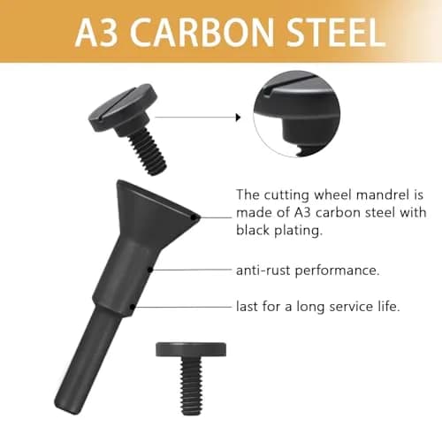 scottchen PRO Mounting Mandrel with 3/8" & 1/4" Arbor Holes for Cut-Off Wheels | 1/4" Shank for Die Grinder Rotary Tool (1 Pack) thumbnail 6