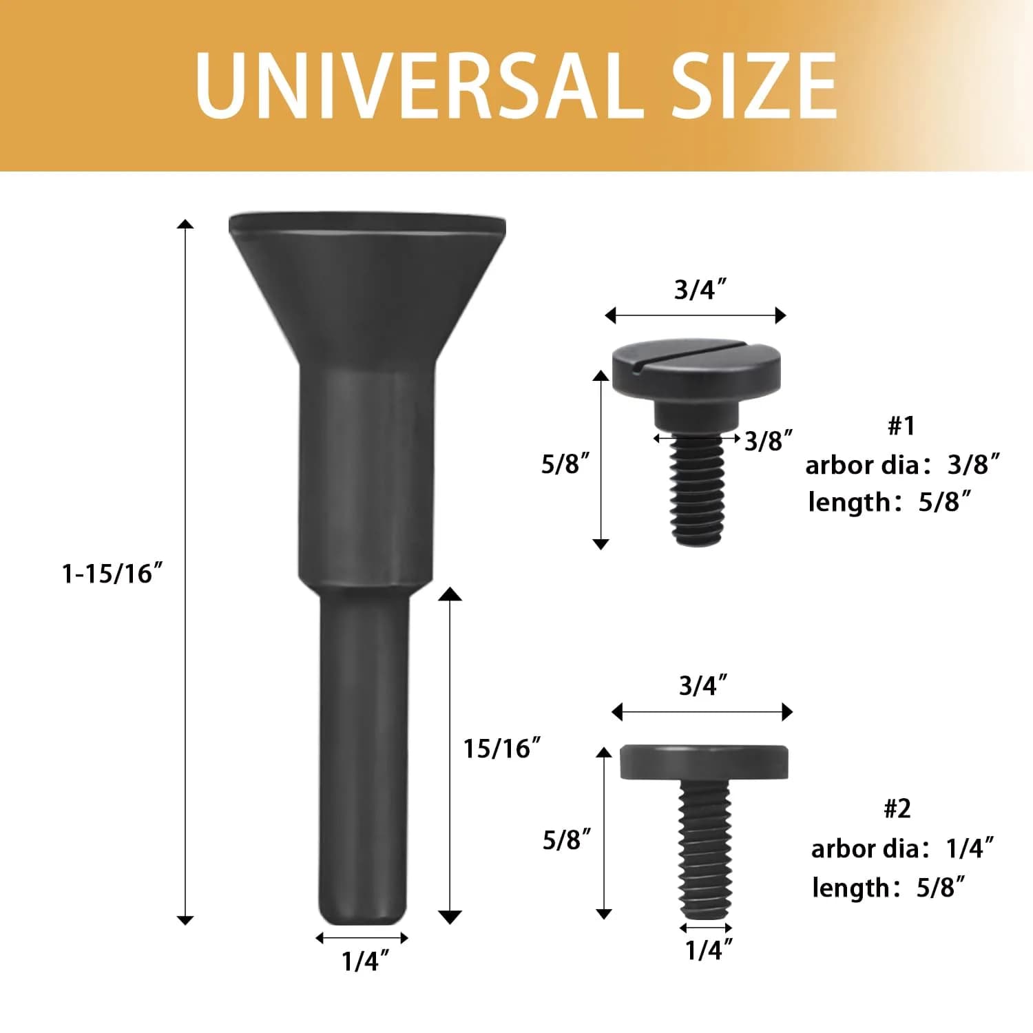 scottchen PRO Mounting Mandrel with 3/8" & 1/4" Arbor Holes for Cut-Off Wheels | 1/4" Shank for Die Grinder Rotary Tool (1 Pack) - view 2