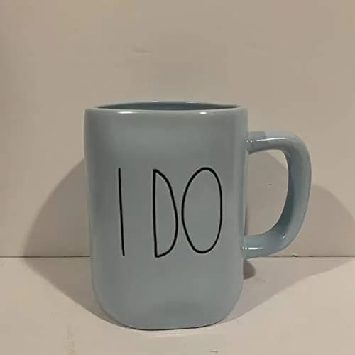 Rae Dunn I DO Coffee Mug - allside blue - Ceramic - wedding gift | Microwave Safe thumbnail 1