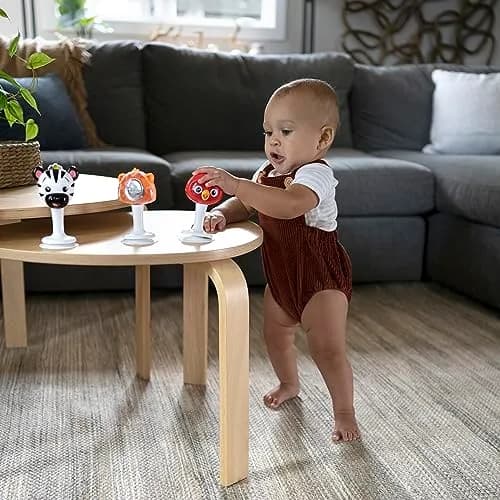 Baby Einstein Rattle & Jingle Trio High Chair Suction Toys Take-Along Musical Rattle Set 3 Count | Ages 6 Months+ thumbnail 4