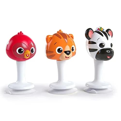 Baby Einstein Rattle & Jingle Trio High Chair Suction Toys Take-Along Musical Rattle Set 3 Count | Ages 6 Months+ thumbnail 1