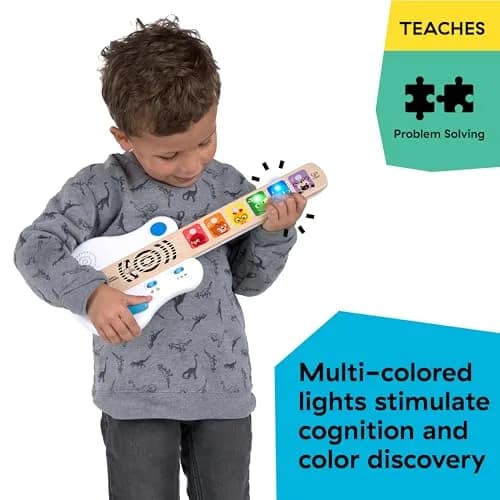 Baby Einstein Strum Along Songs Magic Touch Wooden Guitar 12mo+ | Montessori Musical Learning Toy with Lights thumbnail 6