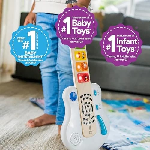 Baby Einstein Strum Along Songs Magic Touch Wooden Guitar 12mo+ | Montessori Musical Learning Toy with Lights thumbnail 9