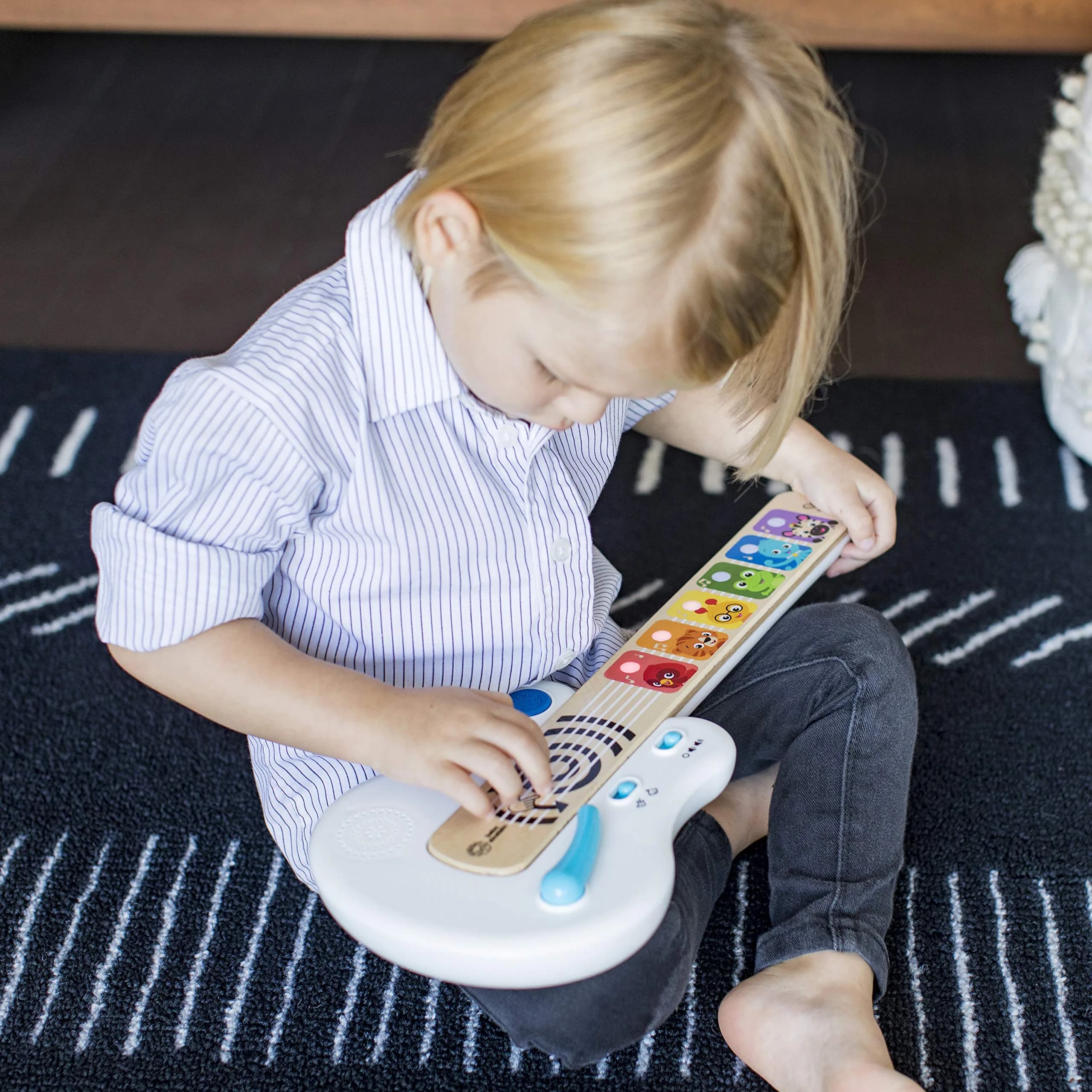 Baby Einstein Strum Along Songs Magic Touch Wooden Guitar 12mo+ | Montessori Musical Learning Toy with Lights - view 2