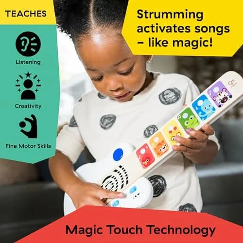 Baby Einstein Strum Along Songs Magic Touch Wooden Guitar 12mo+ | Montessori Musical Learning Toy with Lights thumbnail 3