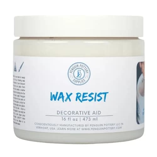 Penguin Pottery Ceramic Wax Resist, 473ml (1 Pint) | For Intricate Glaze Designs & Kiln Firing thumbnail 1