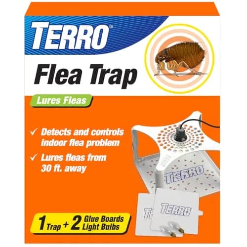 Terro Indoor Electric Flea Trap and Killer, Refillable Plug-in Bug Trap | Detect & Control Fleas Indoors thumbnail 1
