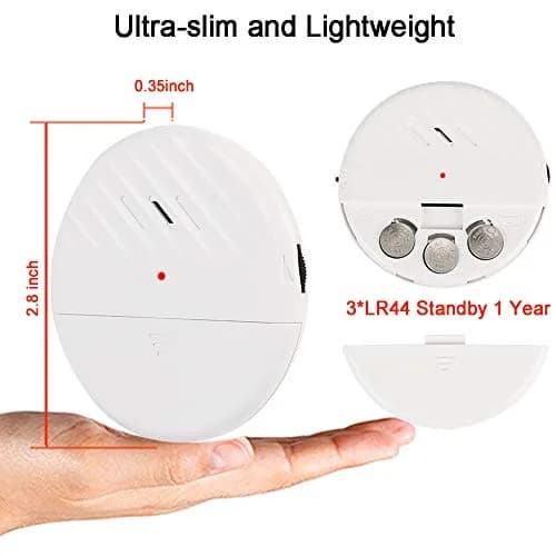 EverNary White 6-Pack 125dB Loud Ultra-Slim Vibration Window Alarm | Vibration Sensor for Home Security thumbnail 2