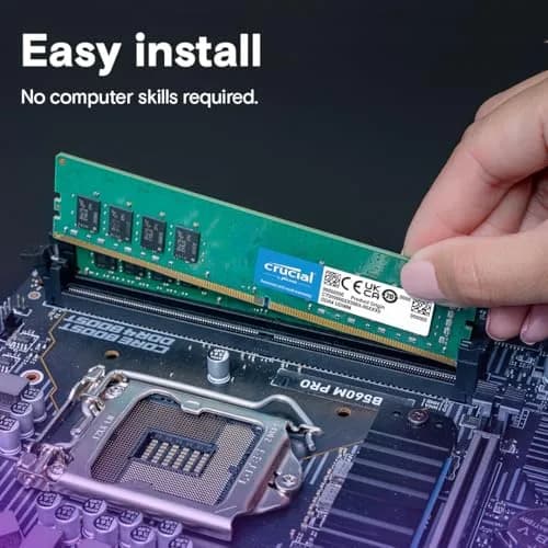 Crucial 32GB DDR4 RAM Kit (2x16GB) 3200MHz UDIMM 288-Pin | Boosts System Performance thumbnail 5