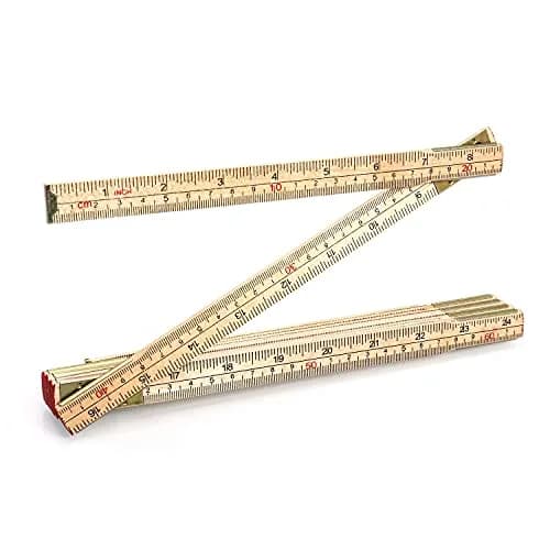 QWORK Folding Wood Rule 78 Inches (198.12 cm) | Carpenters Foldable Measuring Tool thumbnail 1