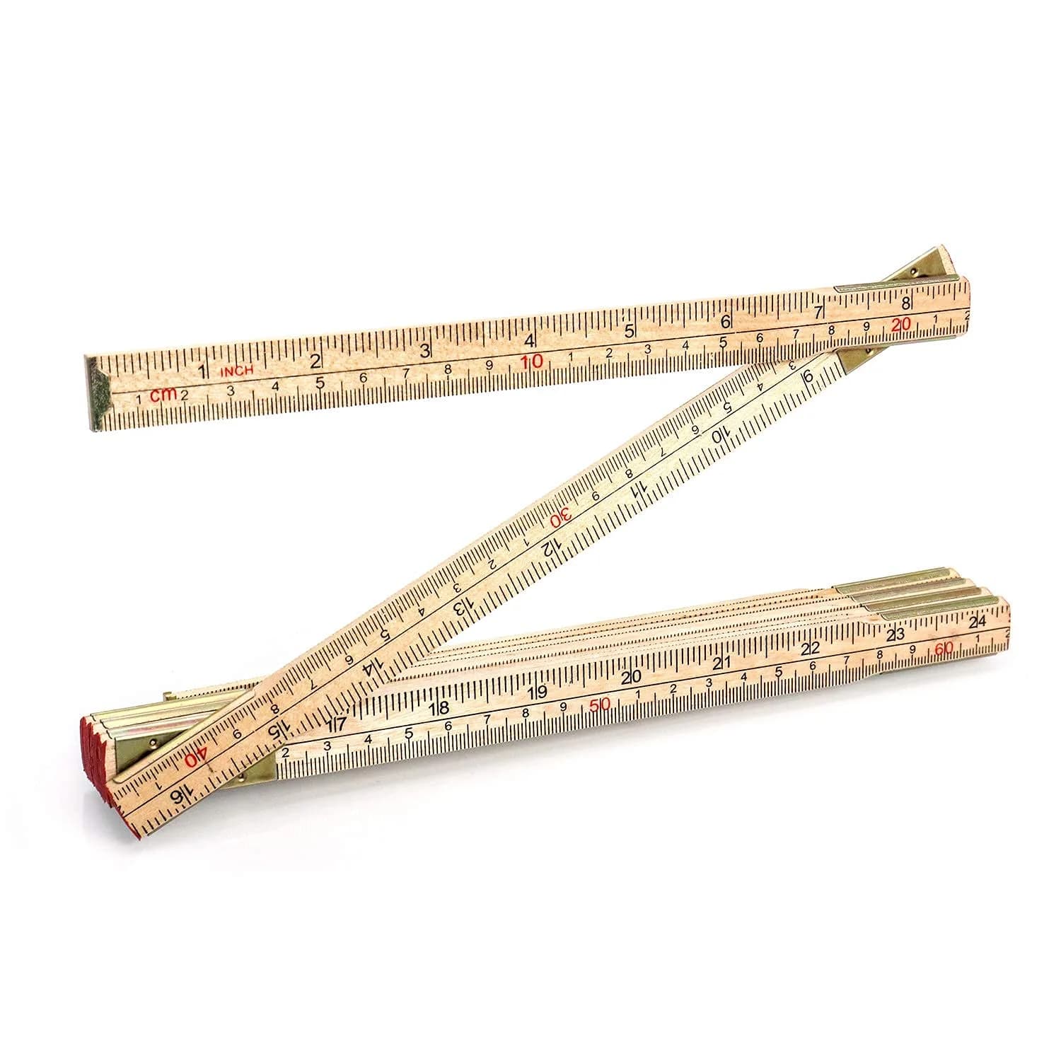 QWORK Folding Wood Rule 78 Inches (198.12 cm) | Carpenters Foldable Measuring Tool