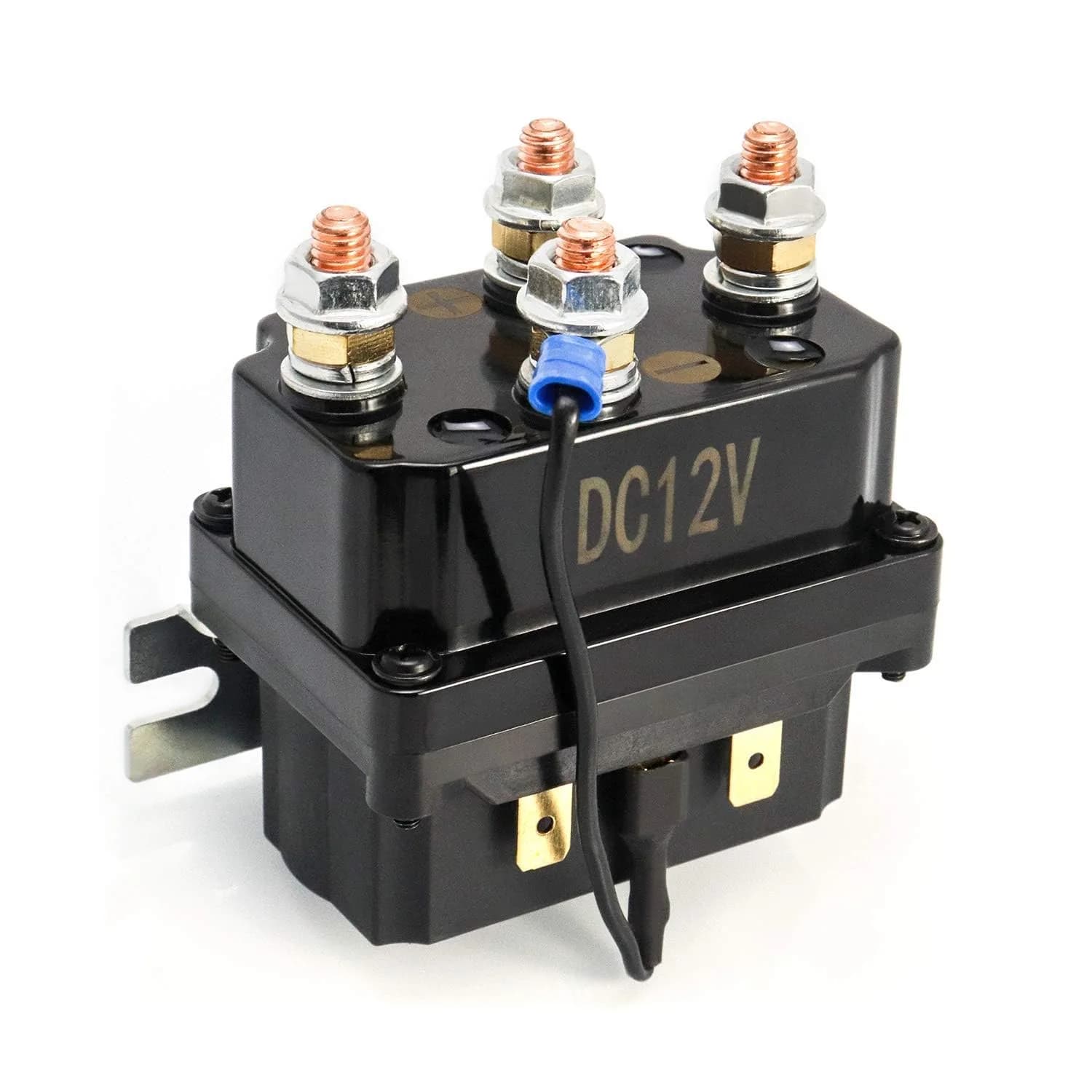 QWORK 12V 500A Winch Relay Solenoid | 8000-15000lb ATV UTV SUV 4x4 Control — 12V 250A