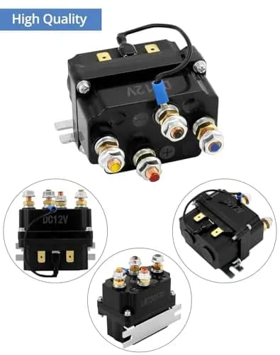 QWORK 12V 250A Winch Relay Solenoid | Replaces Contactor for 3000-5000lbs ATV UTV Winches thumbnail 3