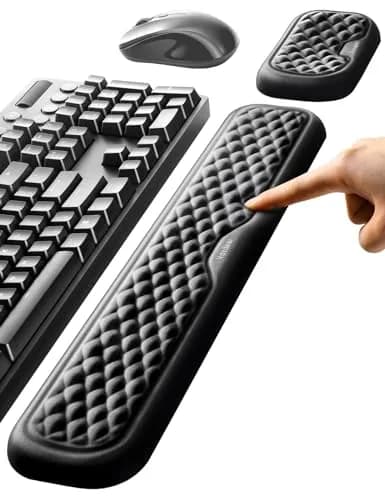 Vaydeer Wrist Rest for Keyboard and Mouse | Ergonomic Memory Foam Support Pad for Office & Gaming thumbnail 1