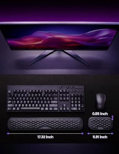Vaydeer Wrist Rest for Keyboard and Mouse | Ergonomic Memory Foam Support Pad for Office & Gaming thumbnail 7