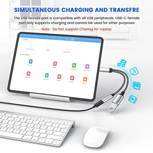 MOGOOD USB C OTG C to USB Splitter 12cm | 18W PD Charging & Data Transfer thumbnail 4
