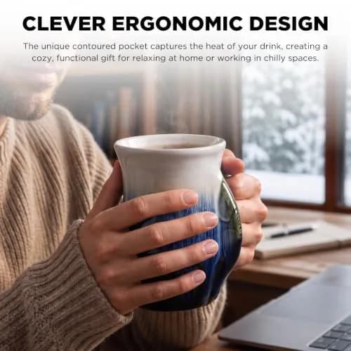 GUTE Hand Warmer Mug 14oz (414ml) | Cozy Ceramic Coffee Cup with Warm Pocket thumbnail 5