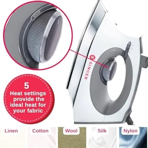 SINGER SteamCraft Steam Iron 1700W | Auto Shutoff, White, 12.25 x 7 x 6.25 in thumbnail 5
