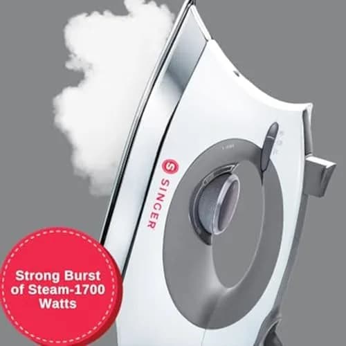 SINGER SteamCraft Steam Iron 1700W | Auto Shutoff, White, 12.25 x 7 x 6.25 in thumbnail 3