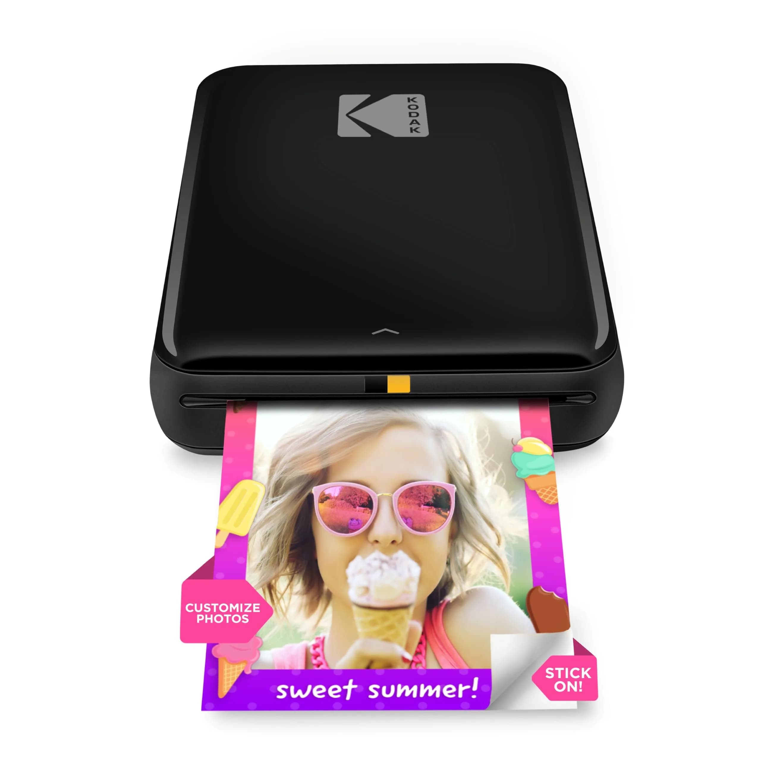 KODAK Step Instant Photo Printer Black | 2x3 inch (5.1x7.5 cm) Sticky-Back Photos - main product image