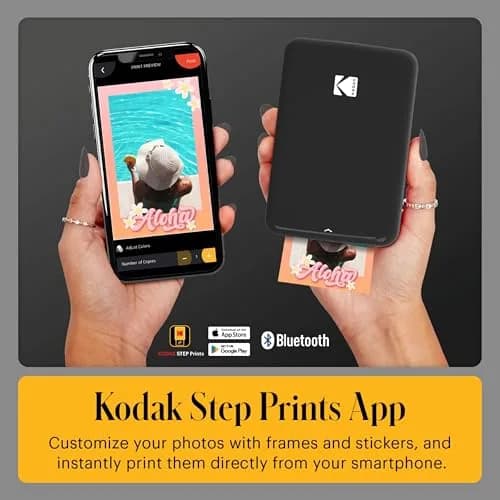 KODAK Step Instant Photo Printer Black | 2x3 inch (5.1x7.5 cm) Sticky-Back Photos thumbnail 4
