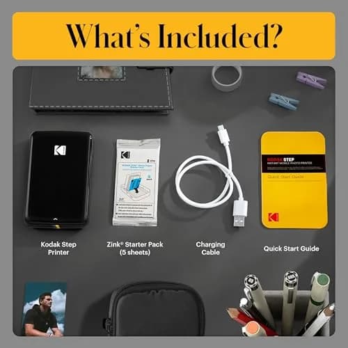 KODAK Step Instant Photo Printer Black | 2x3 inch (5.1x7.5 cm) Sticky-Back Photos thumbnail 3