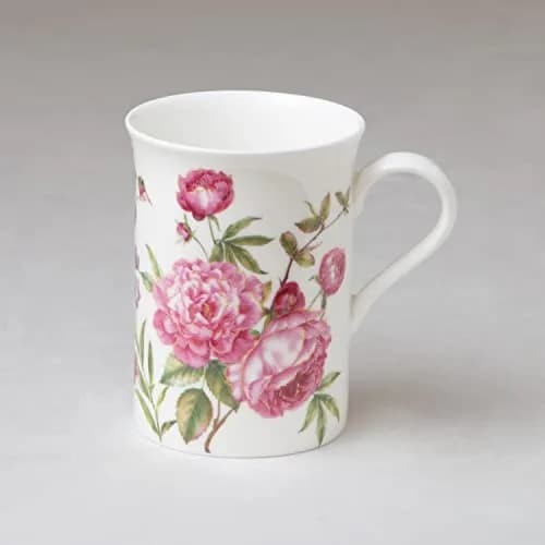 Grace Teaware Bone China Coffee Tea Mugs 9-Ounce | Assorted Set of 4 with Floral Design thumbnail 5