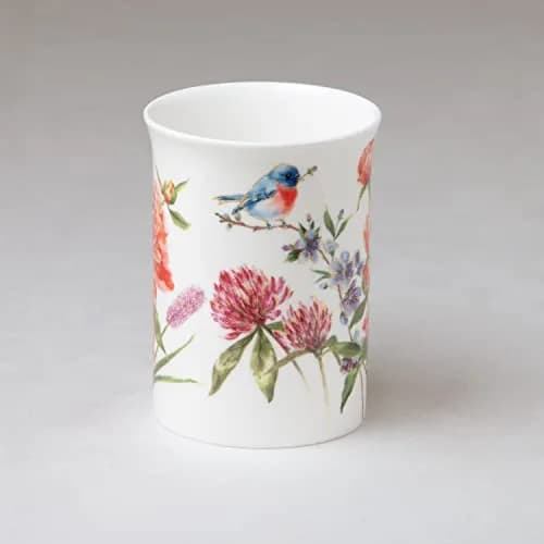 Grace Teaware Bone China Coffee Tea Mugs 9-Ounce | Assorted Set of 4 with Floral Design thumbnail 7