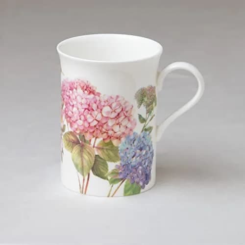 Grace Teaware Bone China Coffee Tea Mugs 9-Ounce | Assorted Set of 4 with Floral Design thumbnail 3