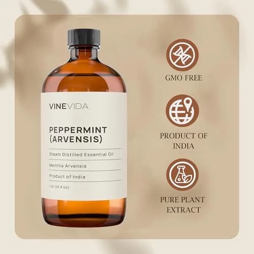 VINEVIDA 16 oz Peppermint Essential Oil | Pure, Undiluted Aromatherapy for DIY Crafts & Skin (110 characters) thumbnail 4