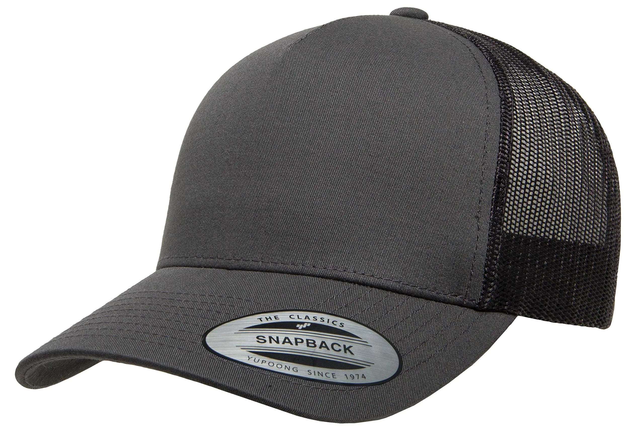 Yupoong Yp Classics 5-Panel Retro Trucker Cap Charcoal | Breathable Mesh, Structured Fit — Charcoal