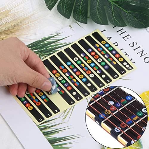 AUGSUN Guitar Fretboard Stickers with 10 Picks | Beginner Learning Tool (2-Pack) thumbnail 4