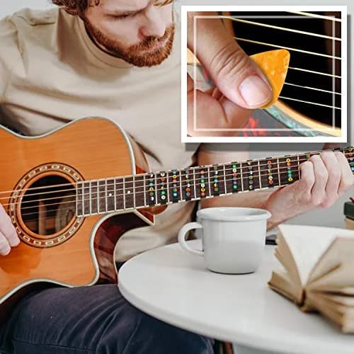 AUGSUN Guitar Fretboard Stickers with 10 Picks | Beginner Learning Tool (2-Pack) thumbnail 5