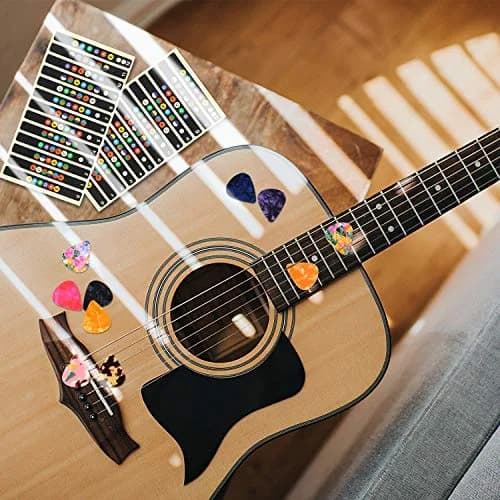 AUGSUN Guitar Fretboard Stickers with 10 Picks | Beginner Learning Tool (2-Pack) thumbnail 6