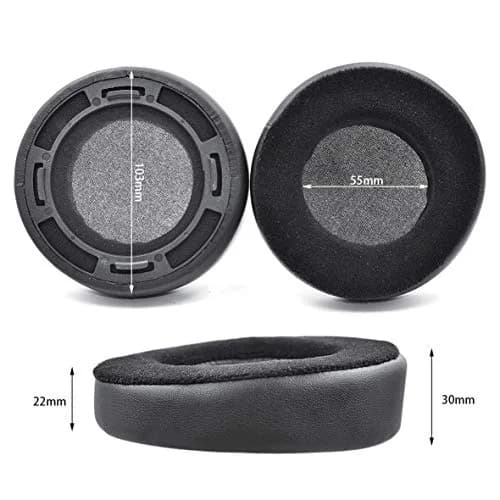 defean Velvet Earpads for HIFIMAN SUNDARA, HE400SE, HE400i, HE560, HE500 Headphones | Black, 1 Pair thumbnail 3