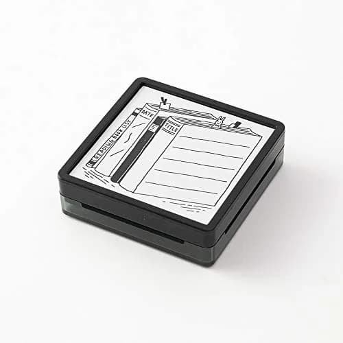 MIDORI Book Pattern Stamp | Penetrating Stamp with Oil-Based Black Ink, 61x61x19mm thumbnail 2