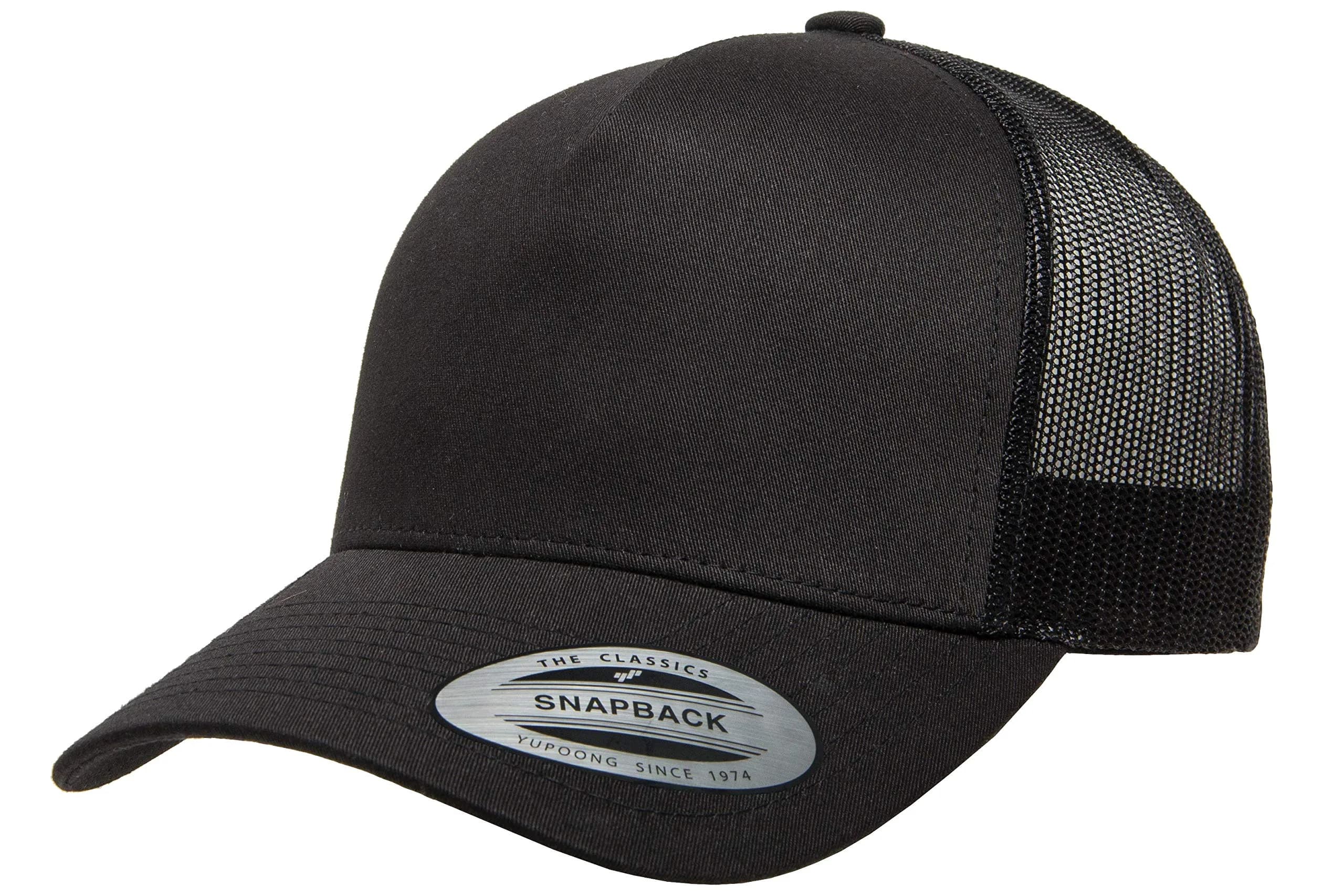 Yupoong YP Classics Retro Trucker Cap Navy OSFA | Breathable Mesh Panels for Active Use — Black / One Size