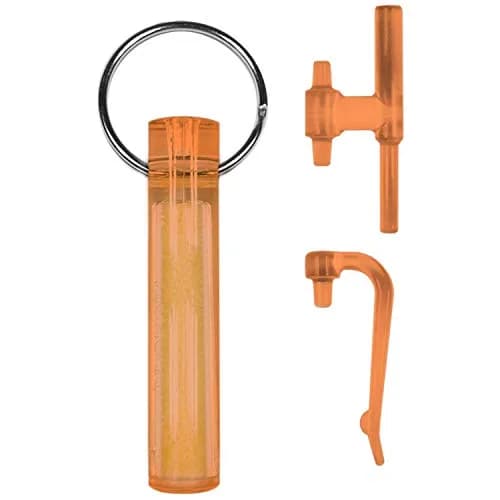 GEAR AID Ni Glo UV Rechargeable Glowing Keychain 2 Pack Orange | Glows for Hours, Recharges Fast thumbnail 2