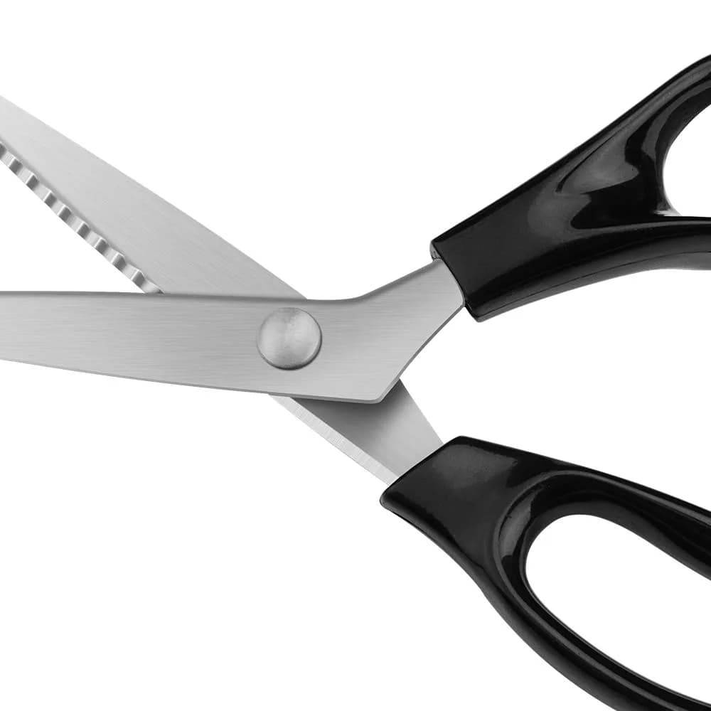 YAZEMKEL Pinking Shears for Fabric, Zig Zag Scissors, 9 Inch, Black | Ergonomic, Ultra-Sharp, Professional Craft Shears thumbnail 5