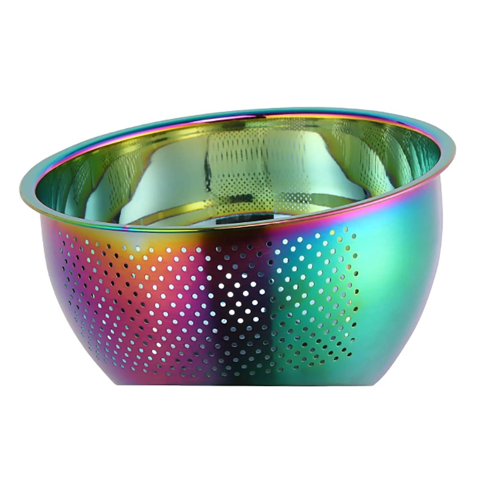 Meisha Rice Washing Bowl 23cm (9.06 inches) | Stainless Steel 3-in-1 Colander with Side Drainers for Rice, Vegetables & Fruit