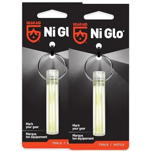 GEAR AID Ni Glo Rechargeable Glowing Keychain 2 Pack | Glows 25 ft for 2 Hours thumbnail 1