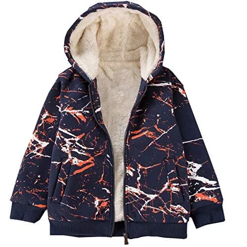 Bumeex Boys Sherpa Fleece Lined Jacket, 11-12 Years | Warm, Thick & Comfortable for Cold Weather thumbnail 1