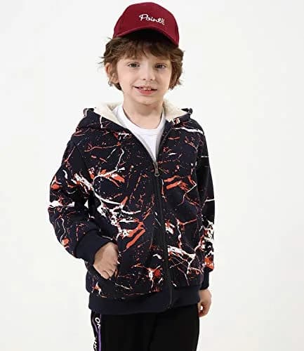 Bumeex Boys Sherpa Fleece Lined Jacket, 11-12 Years | Warm, Thick & Comfortable for Cold Weather thumbnail 2