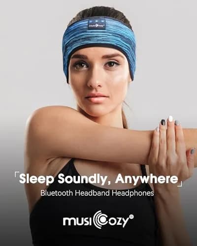 MUSICOZY Bluetooth Headband Headphones for Side Sleepers | 15-Hour Playtime, Washable Fabric thumbnail 6