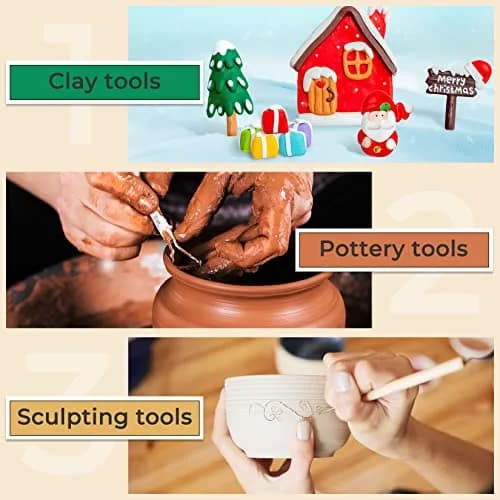 Jetmore Clay Sculpting Tool Kit 35 Pack | Steel Craft Supplies for DIY Ceramics & Pottery thumbnail 4