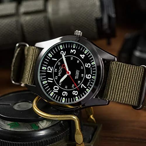 Infantry MDC Military Field Watch 40mm (1.57 inches) | Japanese Quartz, Black Dial, Green Nylon Strap thumbnail 5