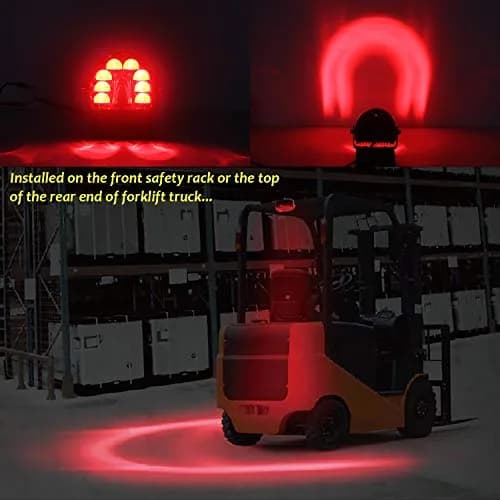 ONERAY LED Forklift Safety Light Red Arc Warning Halo 40W DC10-80V | 1-Pack Red Arc thumbnail 3